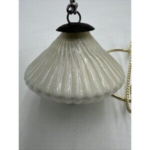 Vintage Midwest Kugel Glass Christmas Ornament Ribbed Pearl Metal Cap Thick